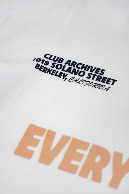 EVERYTHING CLUB ARCHIVES T-SHIRT - WHITE