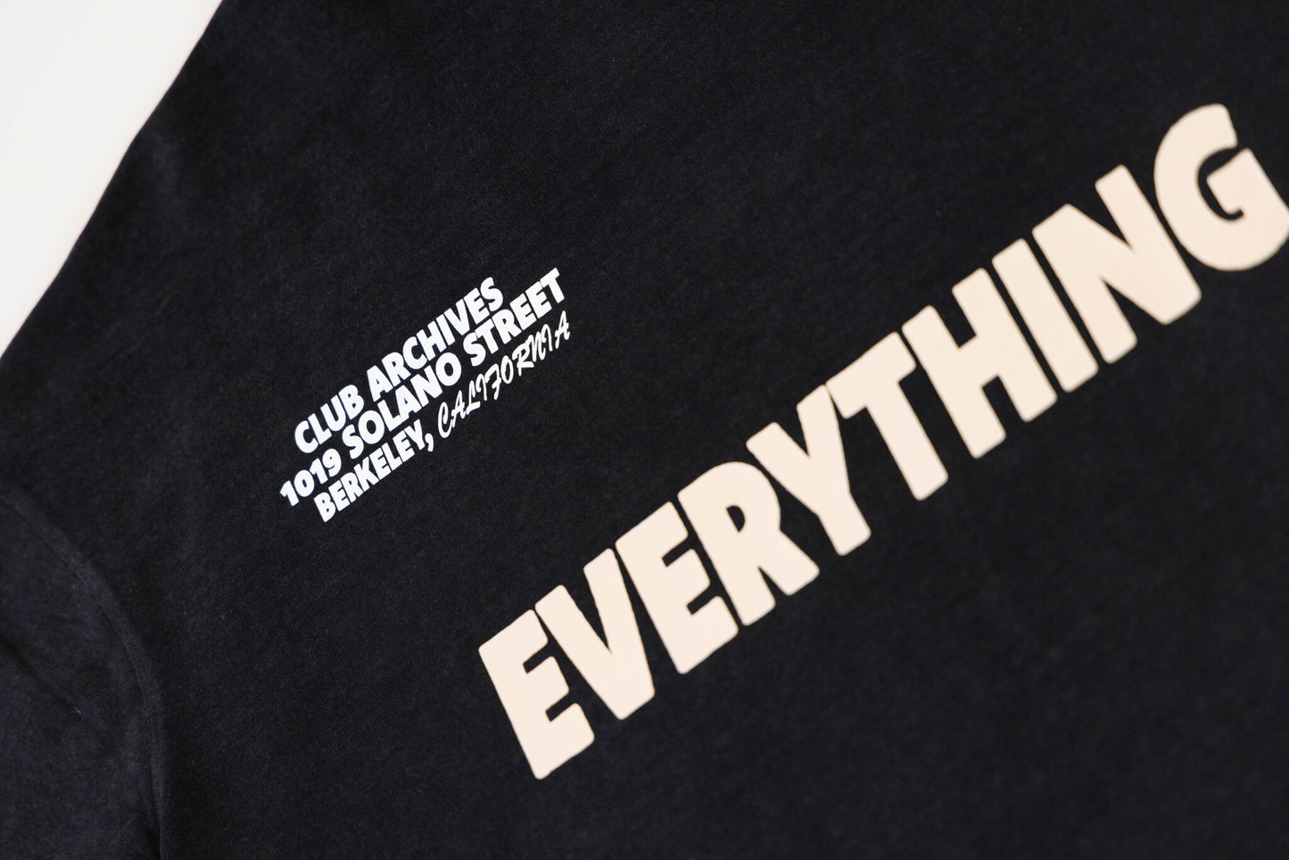 EVERYTHING CLUB ARCHIVES T-SHIRT - BLACK