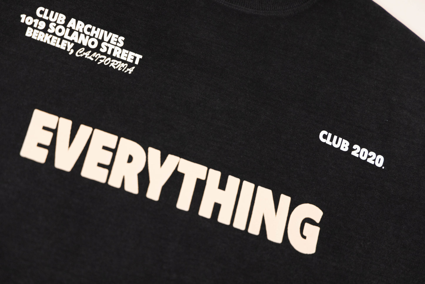 EVERYTHING CLUB ARCHIVES T-SHIRT - BLACK