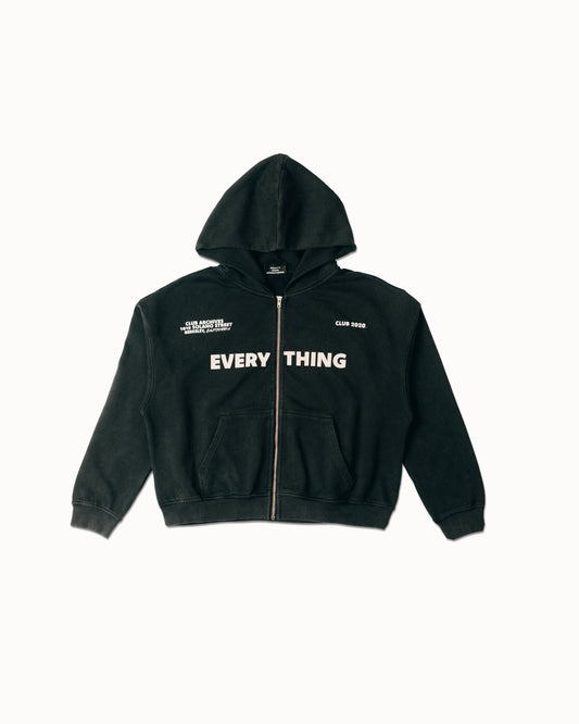 EVERYTHING Club Archives Zip Hoodie - Black