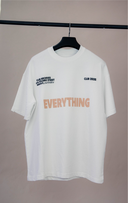 EVERYTHING CLUB ARCHIVES T-SHIRT - WHITE