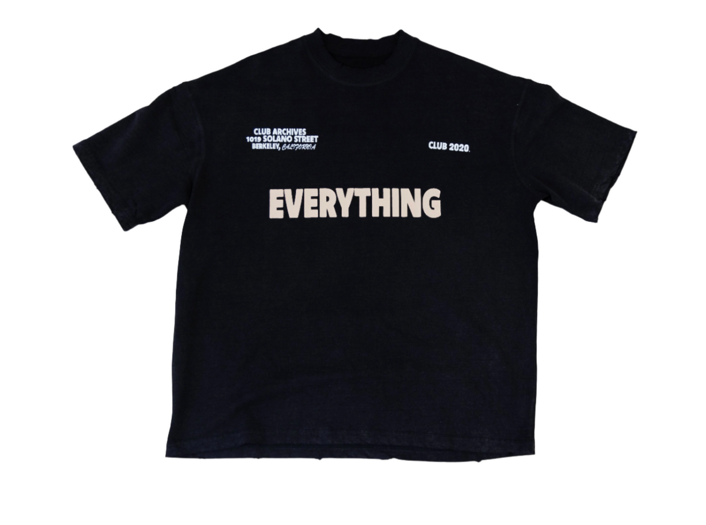 EVERYTHING CLUB ARCHIVES T-SHIRT - BLACK